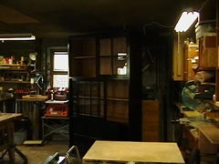 glass in cabinet